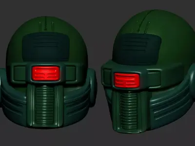 helmet high poly sculpt 3d printable ver 7 3D model 3D model