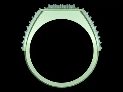light weight  Yellow gold diamond rings-PR-403-DIA-A 3D print model