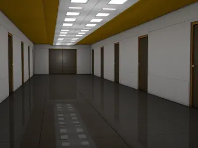 Apartment Corridor  Low-poly 3D model