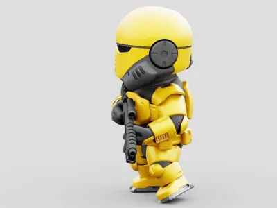 MARS COLONY  TROOPER   RIGGED 3D model