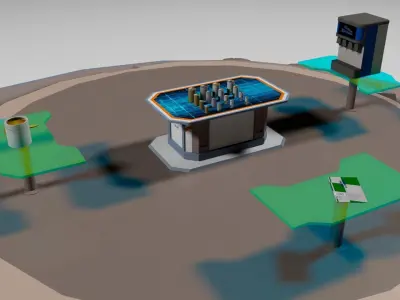 Sci-fi Surface 3D model