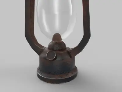 Lantern old fashioned Low-poly 3D model