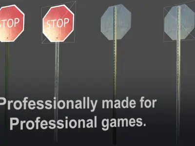 162 Game Ready Signs 3D model