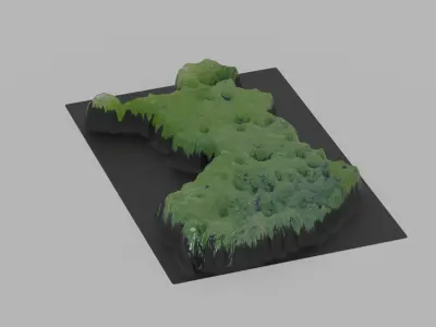 Finland Map Country Low-poly 3D model
