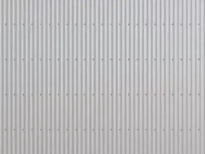 Wavy Corrugated Metal Plate PBR Seamless Texture