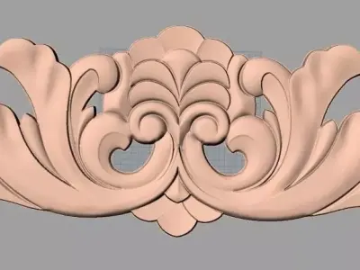 Door flower relief model STL format for CNC carving E487 3D model