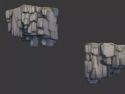 Stylized Rock Cliff Packs 01 Low-poly 3D model