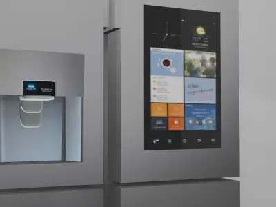 Modern fridge 3D Free low-poly 3D model