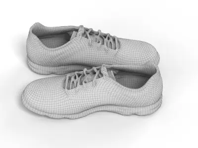 Purple Sports Shoes 3D model
