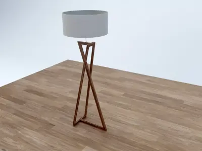 Lamp with Flooring Low-poly 3D model