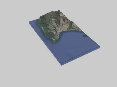 Port Elizabeth City Low-poly 3D model