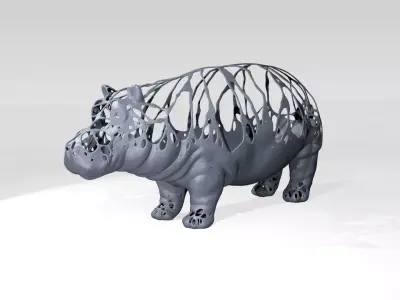 Hippo Dust Voronoi 3D model