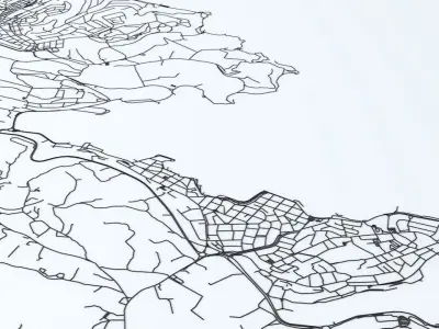 Malta Road Network and Streets 3D model