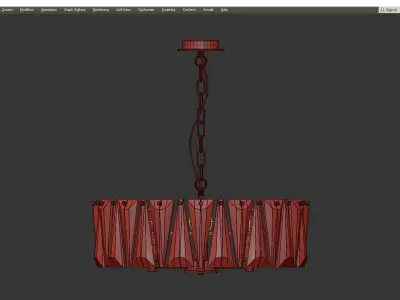 Hanging lamp puntes Low-poly 3D model purchase