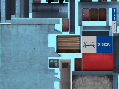 Indian Building Low Poly 02 Low-poly 3D model