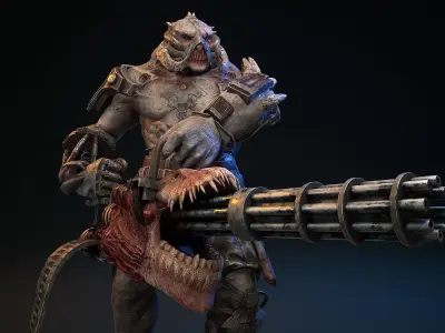 Biochemical Monster 08 Low-poly 3D model