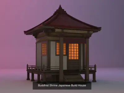 Japanese  Structures Buildings  3D Model Pack