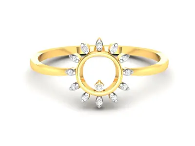 Diamond Ring For Women 3d Print Model 3D print model 50