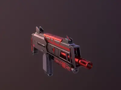 Sci-Fi Mp7 Low-poly 3D model