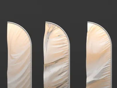 Flagstaff I feather flags - feather flags 3D model