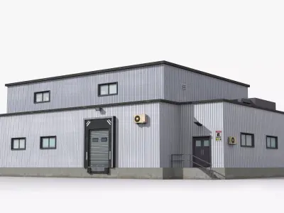 Factory x15 Low-poly 3D model