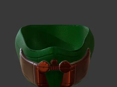 Gas mask helmet 3d model scifi Low-poly  Low-poly 3D model 225