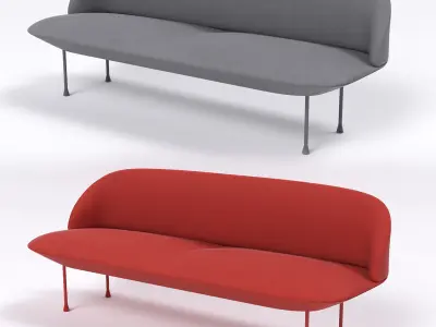 Muuto Oslo 3-Seater 3D model