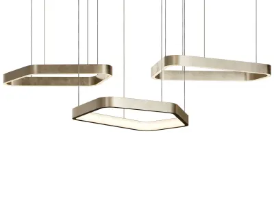 Light Rings Polygonal Evo Low-poly 3D model
