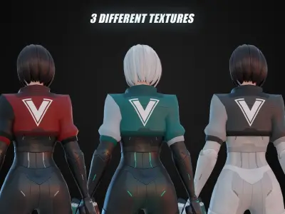 Futuristic Agent - Venus Low-poly 3D model