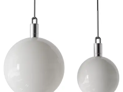 Forked Globe Pendant light 3D model