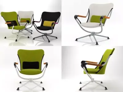 Waver lounge chair 3D model