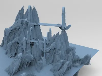 Mines of Moria castle 7  3D model