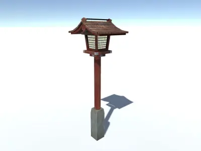 Japan Street Lamp Low-poly 3D model