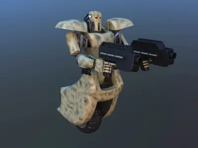 Unicycle Battle Robot 3D model
