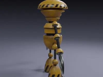 caracter low-poly 3d model   robot manipulator Low-poly 3D model