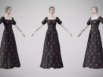 Dress 27 Light Burst Static Low-poly 3D model