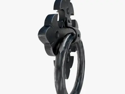 Forged door knob 2 3D model