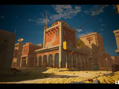 Stylized Low Poly Asian City  Low-poly 3D model