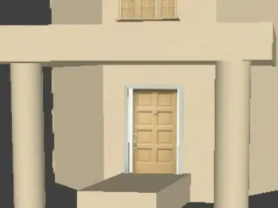 Big building low poly Free low-poly 3D model