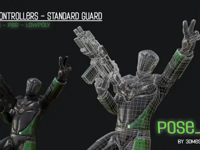 City Controllers - Standard Guard - Full Rig PBR lowpoly Low-poly 3D model