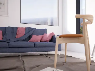 High Poly Folded Floor Carpet 3D model