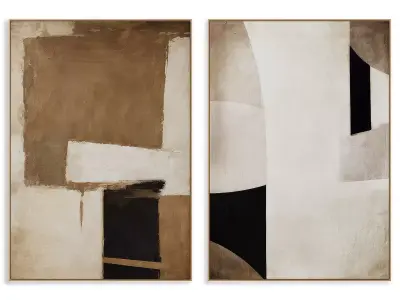 Abstract Painting Frame set 3D model 584