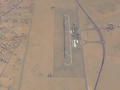 Najran - Domestic Airport - EAM Low-poly 3D model