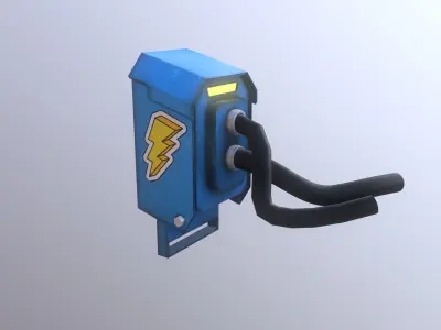 Stylized Electric Panel 3D model