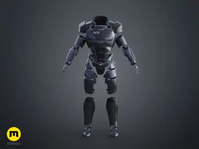N7 Male Shepard Armor - Mass Effect 3D print model