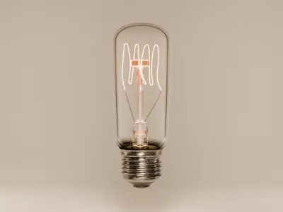 Bulb lamp Low-poly 3D model