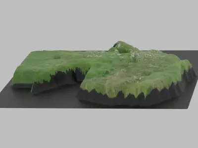 Guatemala Map Country Low-poly 3D model