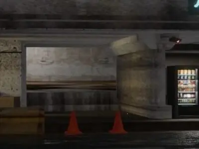 Cinematic Street Low-poly 3D model