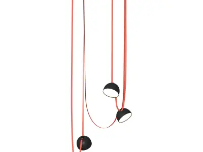 Belts Combination Canvas Pendant Light 3D model