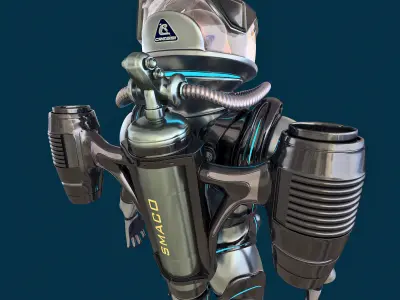 FUTURISTIC DIVER 3D model